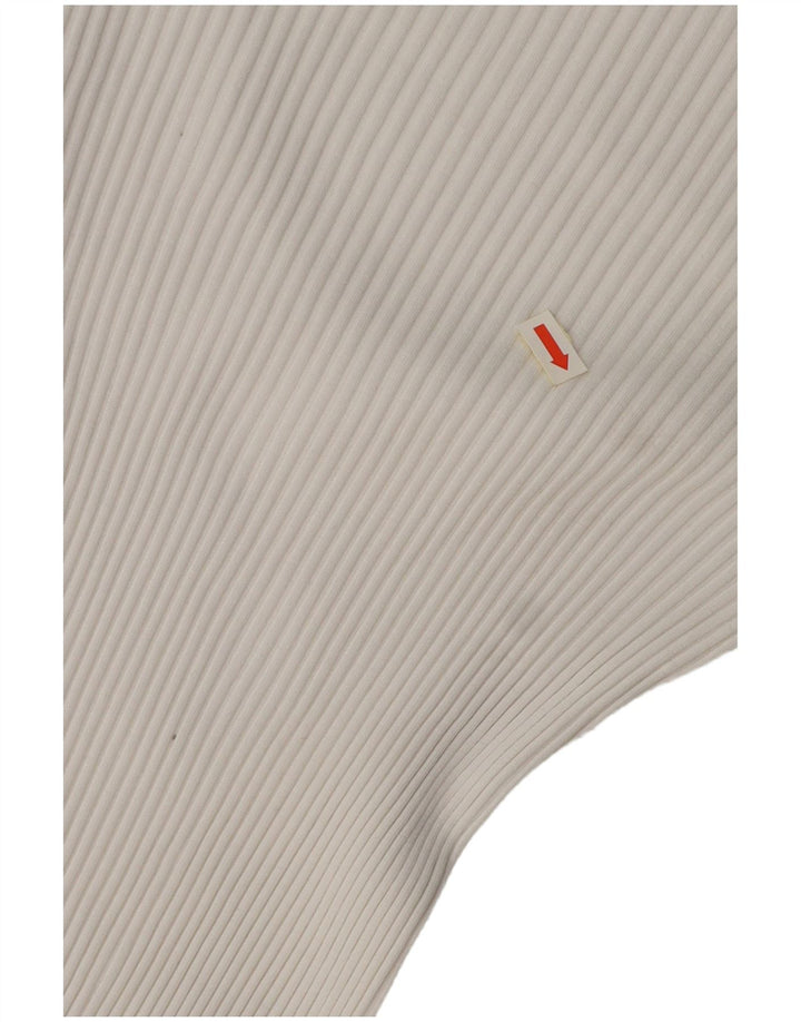 ZARA Body à manches longues pour femme UK 8 Small Blanc