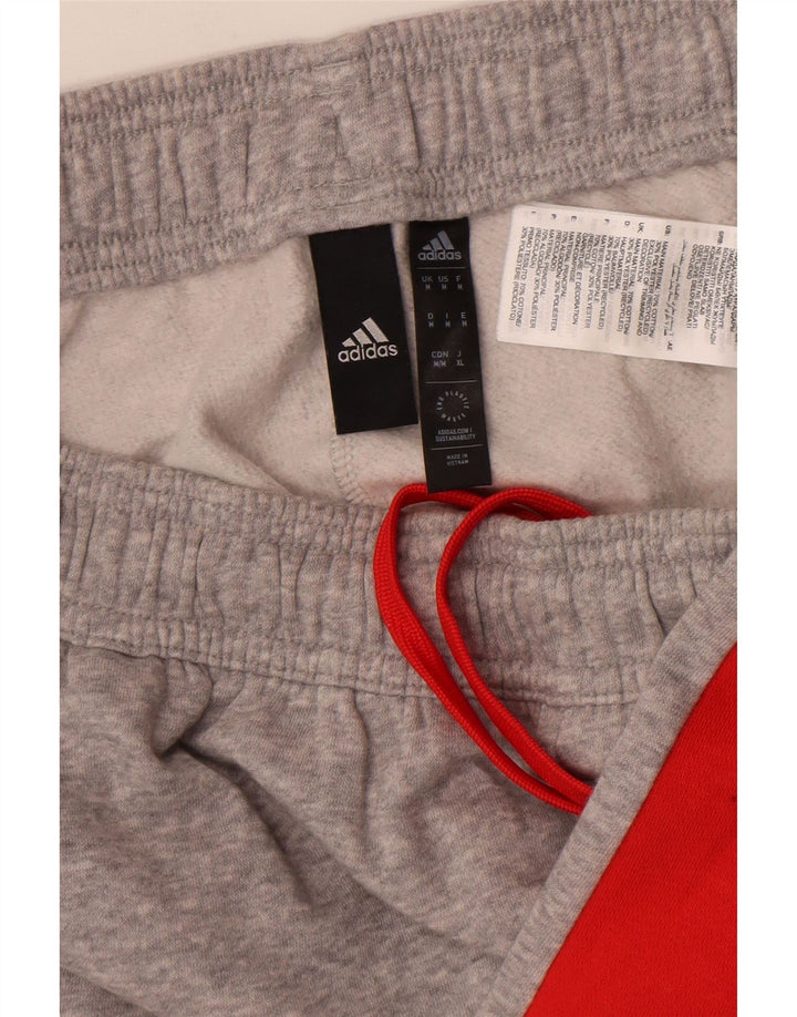 Adidas Pantalon de survêtement pour homme en coton color block gris moyen