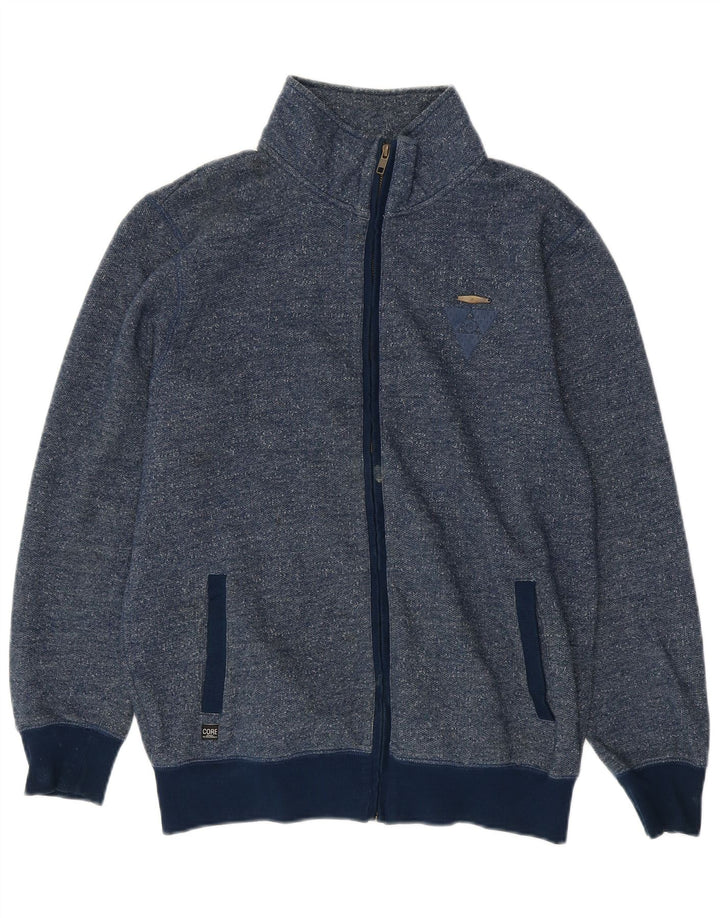 Jack & Jones Veste de survêtement pour homme en coton moucheté bleu marine Taille L