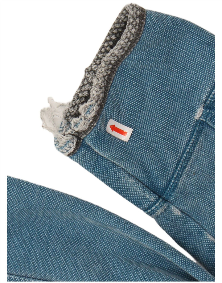 FAT FACE Sweat-shirt à col zippé pour hommes, grand coton bleu