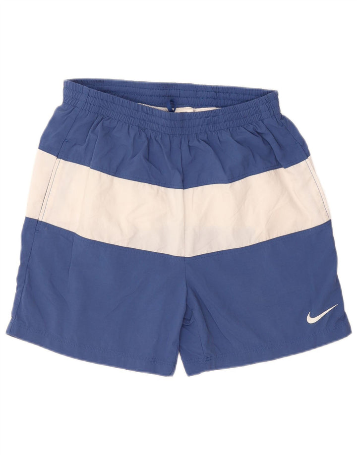 Short de bain graphique en nylon color block bleu moyen Nike Homme