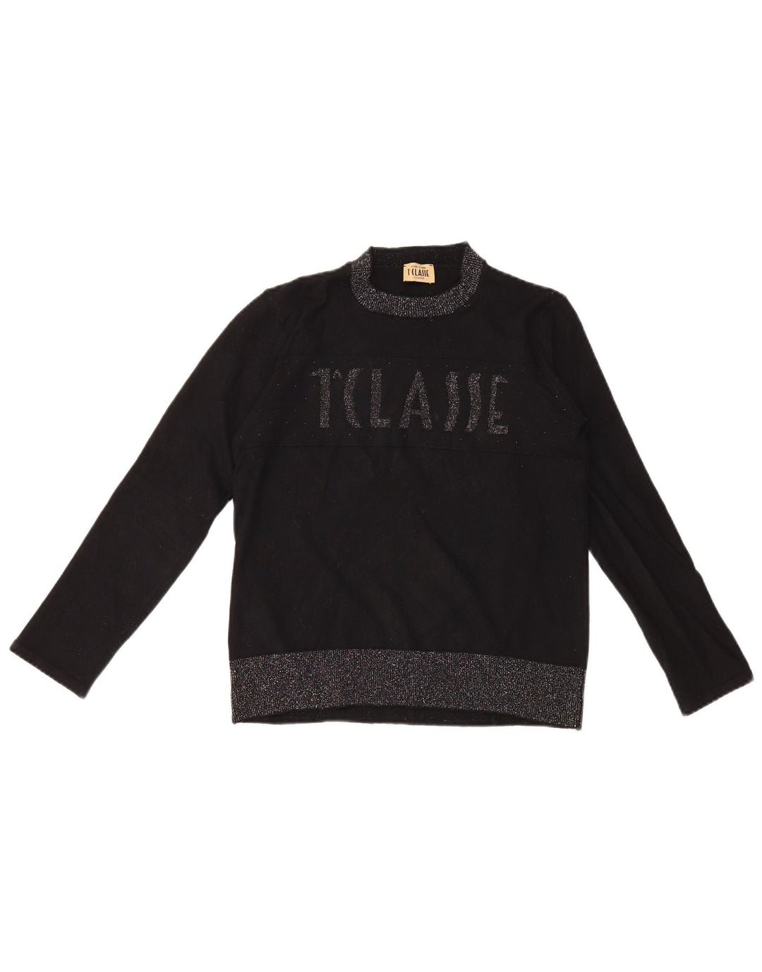 ALVIERO MARTINI Pull graphique à col rond pour femme IT 40 Small Noir