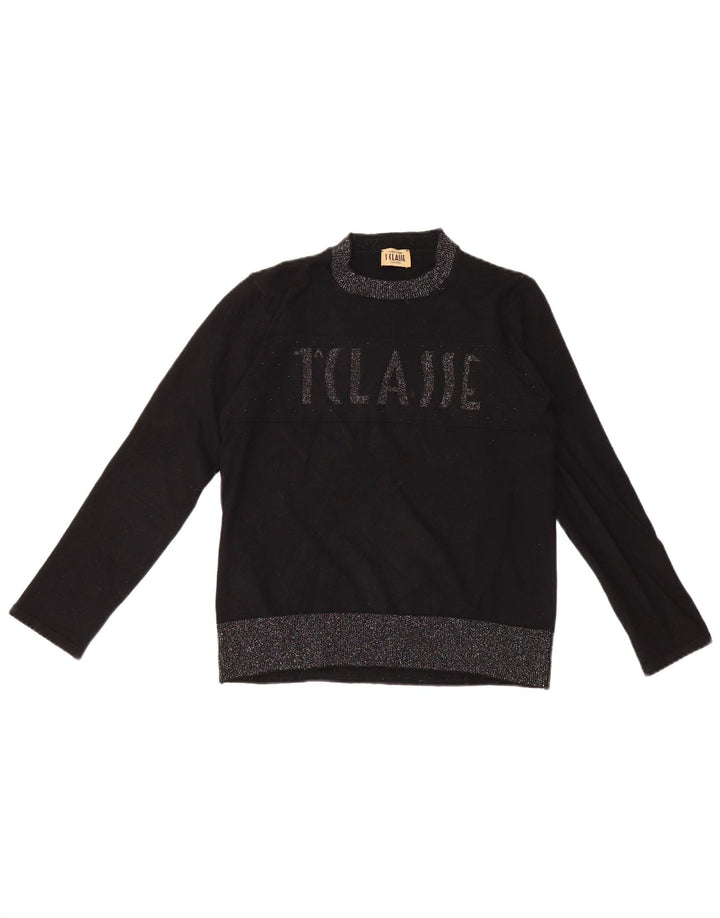 ALVIERO MARTINI Pull graphique à col rond pour femme IT 40 Small Noir