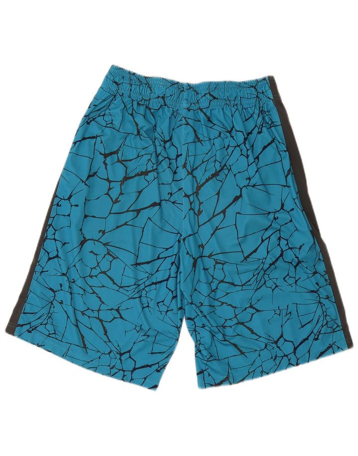Reebok Short de Sport Abstract Pattern Homme XL Bleu Polyester
