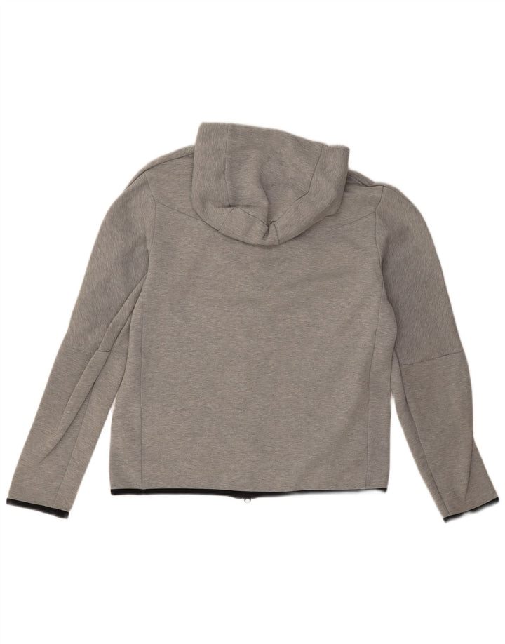 Nike Sweat à capuche zippé en coton moucheté gris moyen pour homme