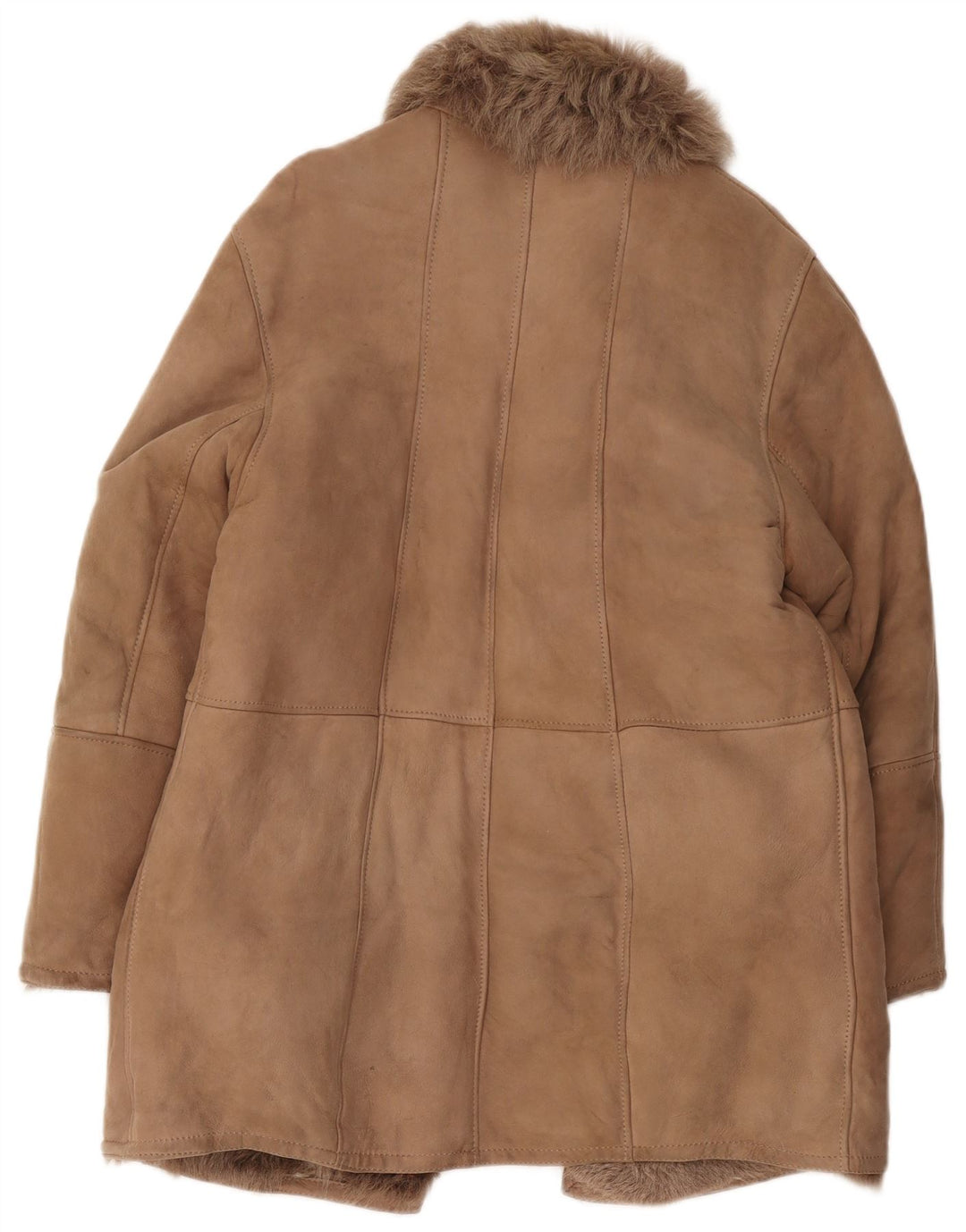 manteau en peau de mouton vintage pour femme IT 44 Beige moyen