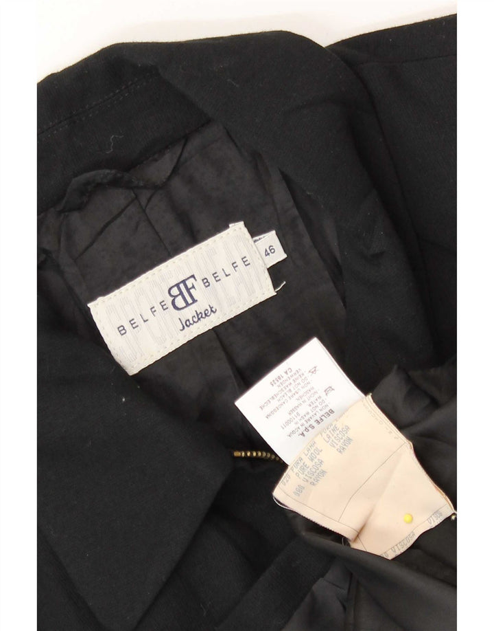 Belfe & Belfe Veste Bomber Femme IT 46 Large Laine Noire