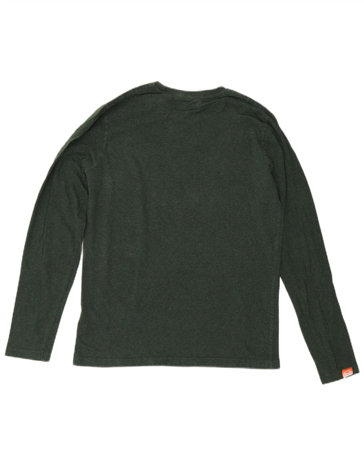 Superdry Haut à manches longues en coton vert pour homme