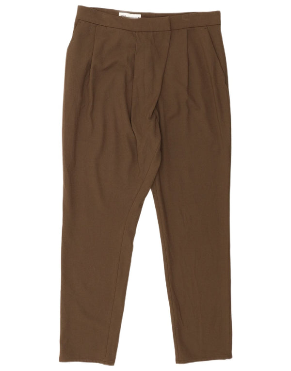 Zara Pantalon Chino Taille Haute Pour Femme Medium W28 L28 Marron