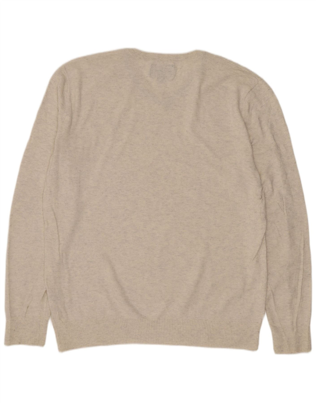American Eagle Outfitters Pull col V pour homme Beige moyen moucheté