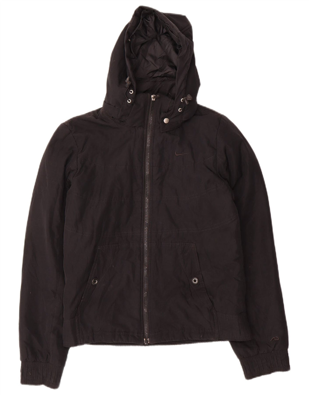 Nike Veste coupe-vent à capuche pour femme UK 10 Petit Noir Polyester