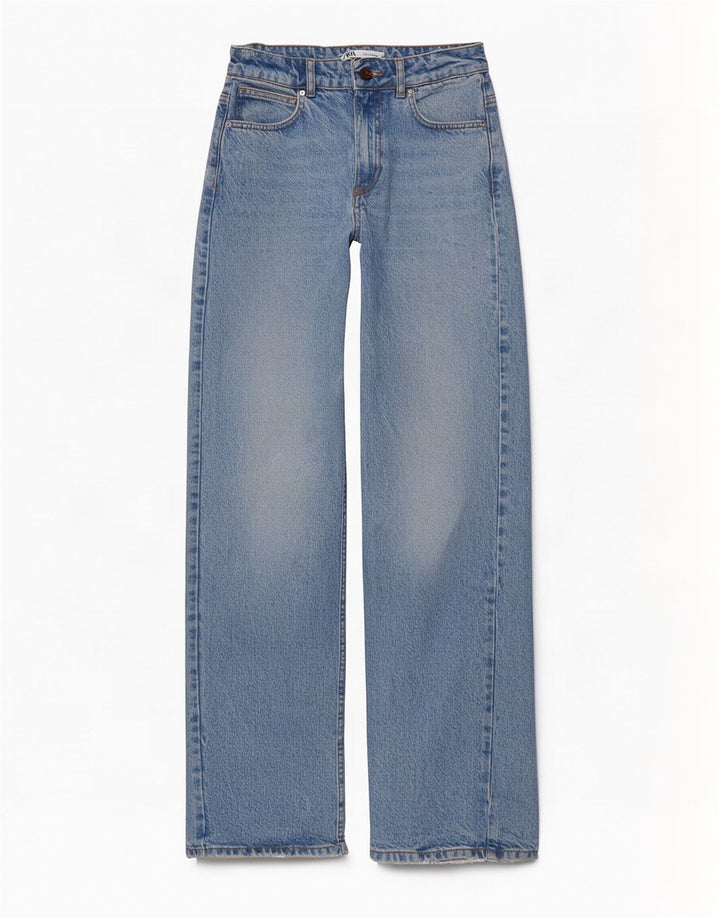 Zara Jean ample pour femme EU 36 XS W26 L30 Bleu