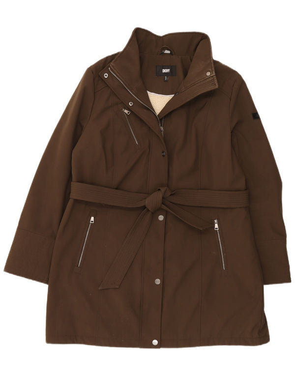 Dkny Manteau Sherpa Femme UK 18 XL Marron Polyester
