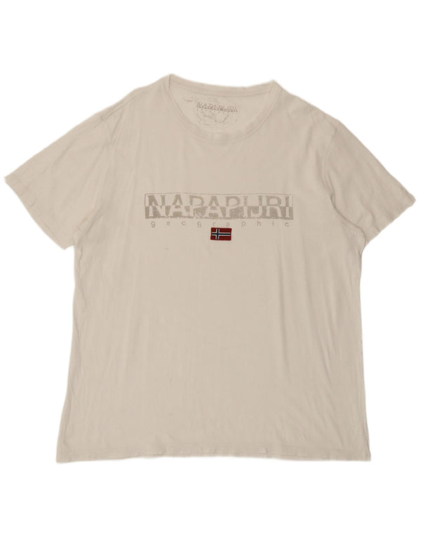 Napapijri T-Shirt Graphique Homme Top XL Blanc