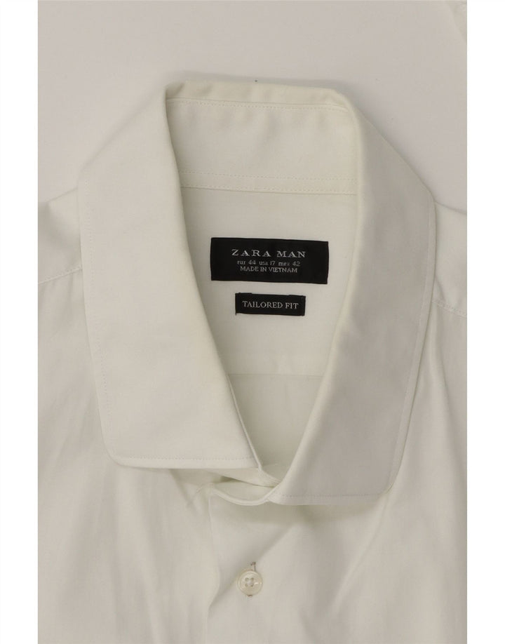 ZARA Mens Tailored Fit Shirt Size 17 XL White Cotton Vintage Zara and Second-Hand Zara from Messina Hembry 