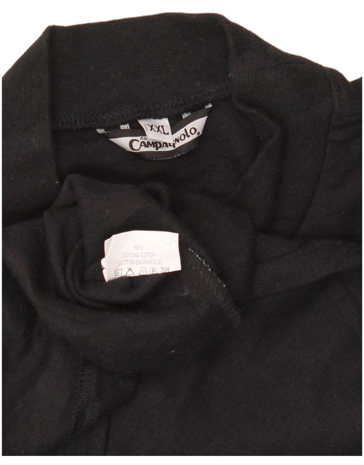 F.LLI CAMPAGNOLO Haut Homme Manches Longues 2XL Noir Coton