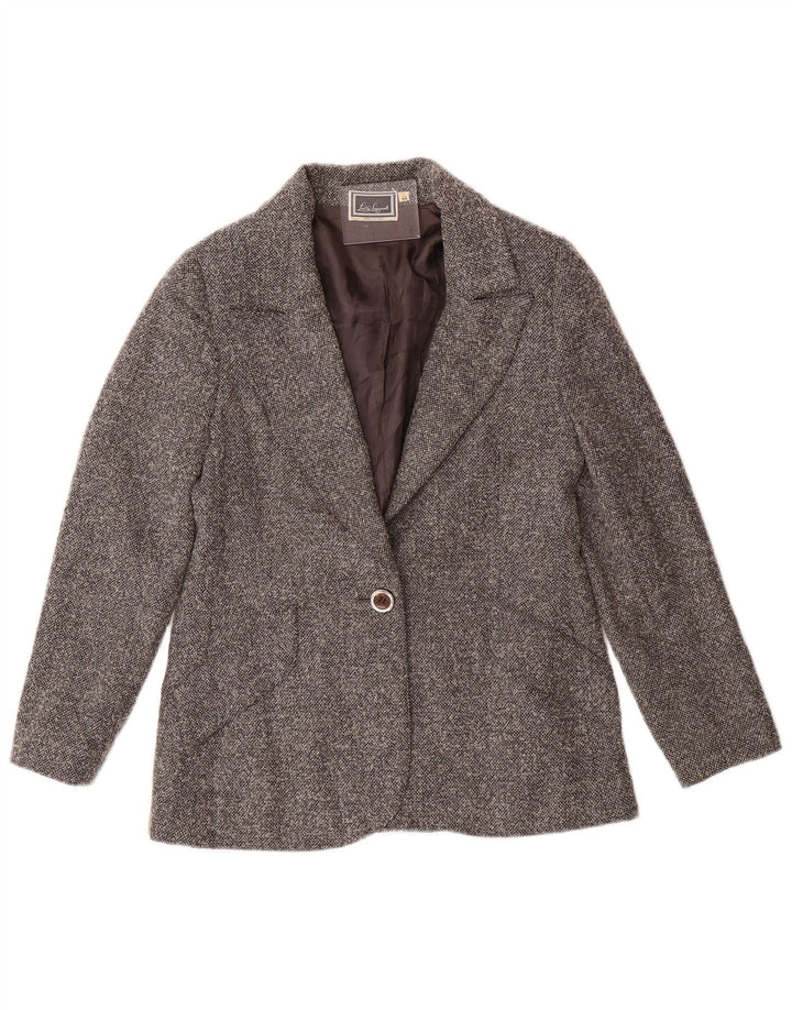 LUISA SPAGNOLI Veste Blazer 1 Bouton Femme IT 44 Laine Gris Moyen