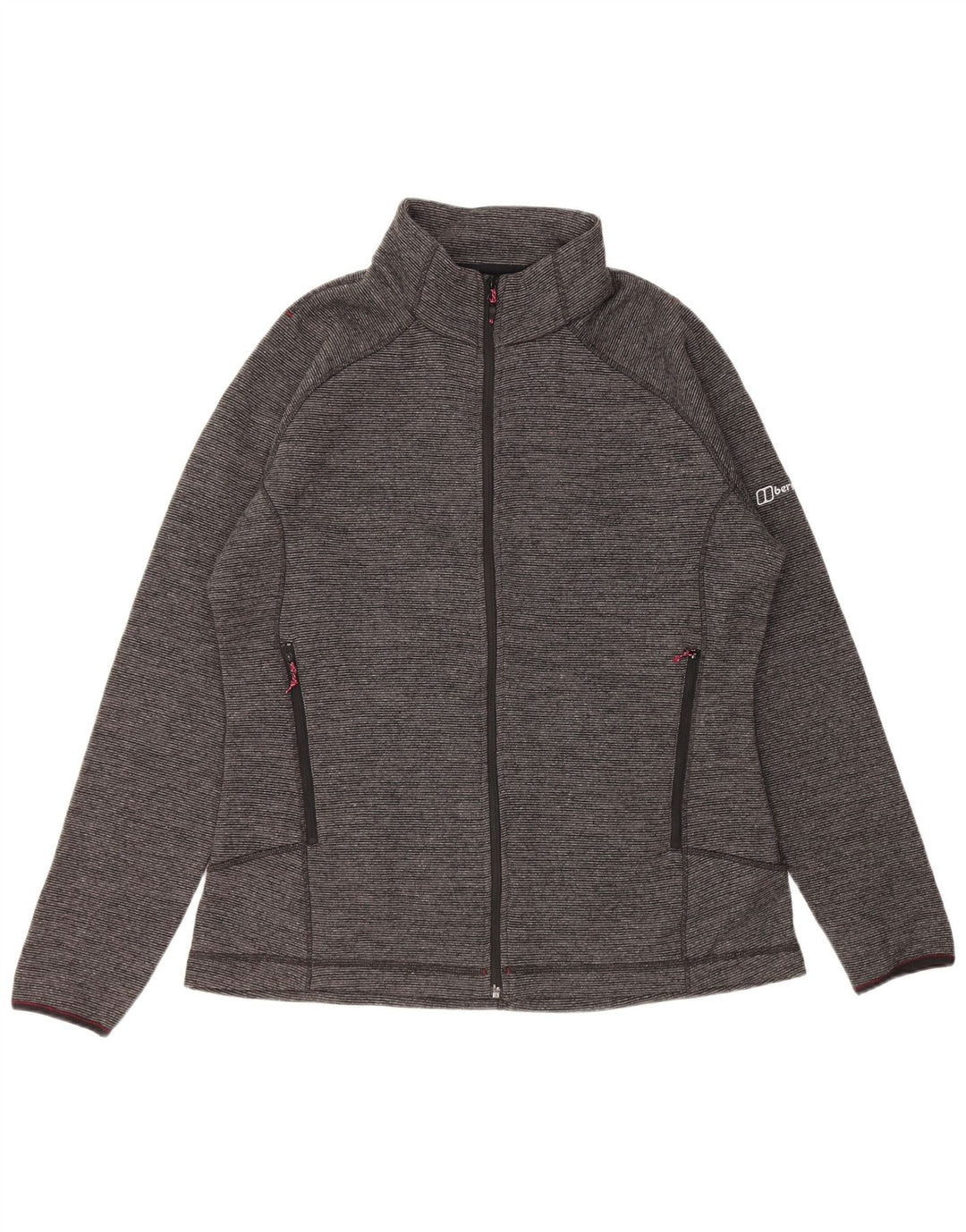 Berghaus Veste de survêtement pour femme UK 20 2XL Gris à fines rayures Polyester