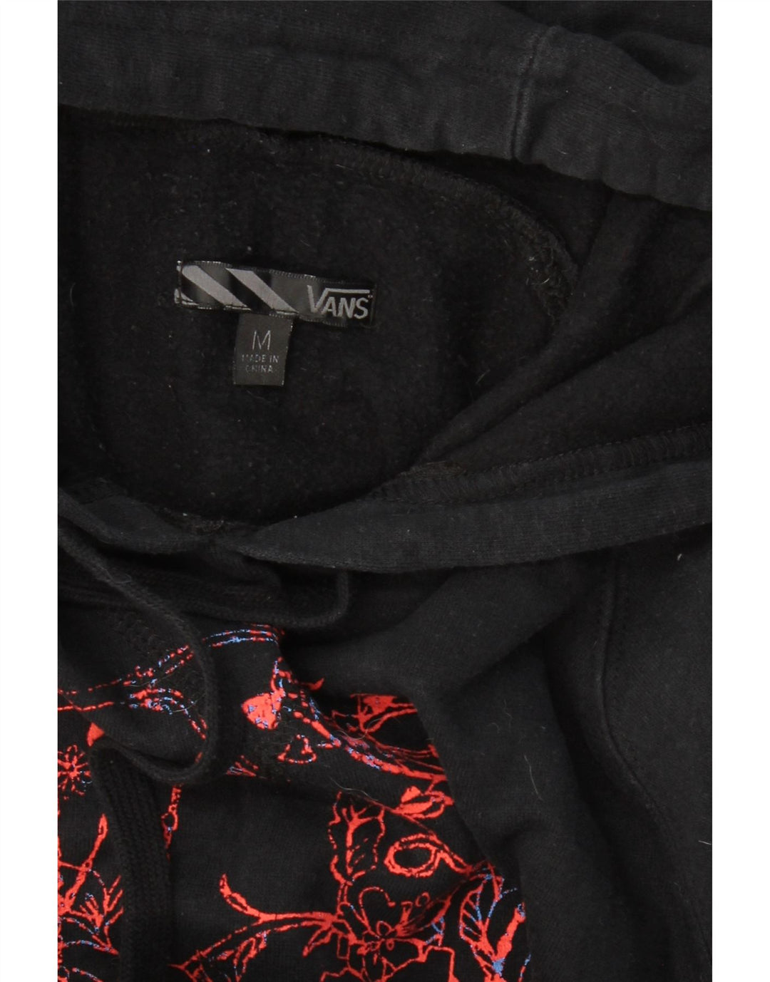Vans Pull à capuche graphique pour femme UK 44 Noir moyen