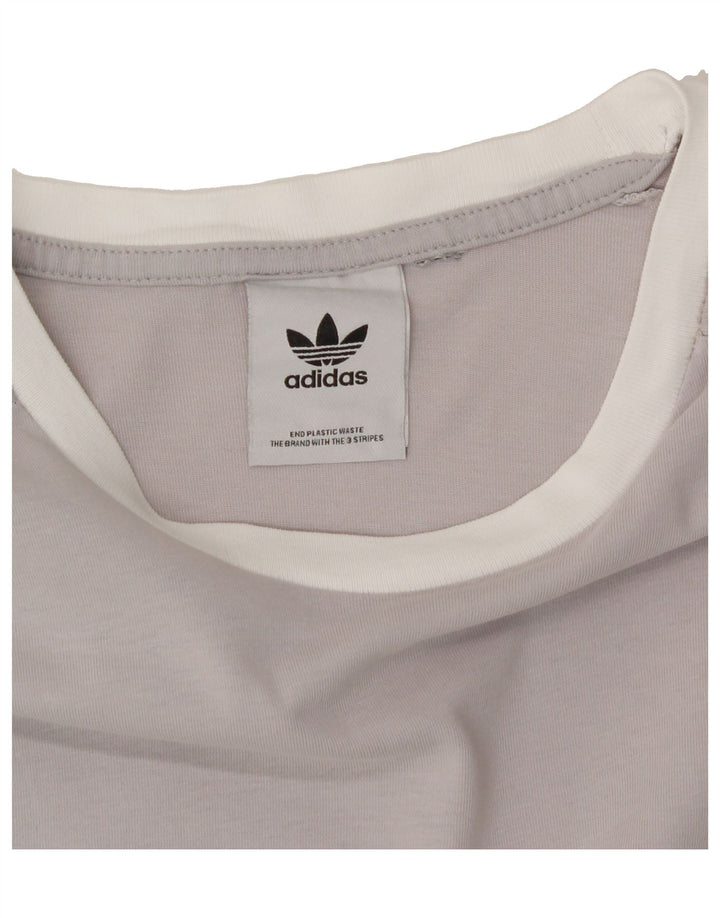ADIDAS Mens T-Shirt Top Large Grey Vintage Adidas and Second-Hand Adidas from Messina Hembry 