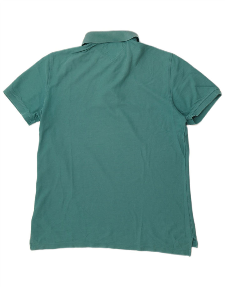 TOMMY HILFIGER Polo Slim Fit Homme XL Coton Turquoise