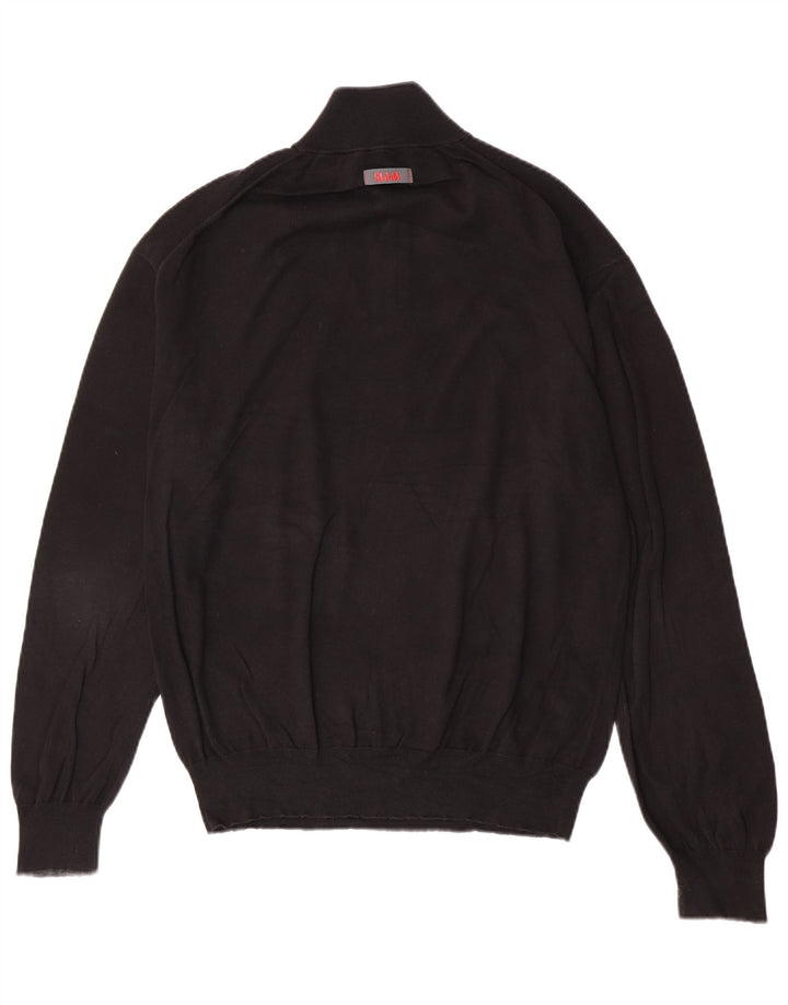 Slam Pull à col zippé pour homme Grand coton noir