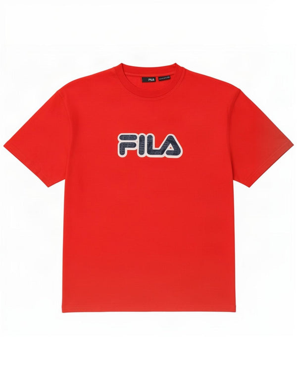 Fila Mens Graphic T-Shirt Top XL Coton Rouge