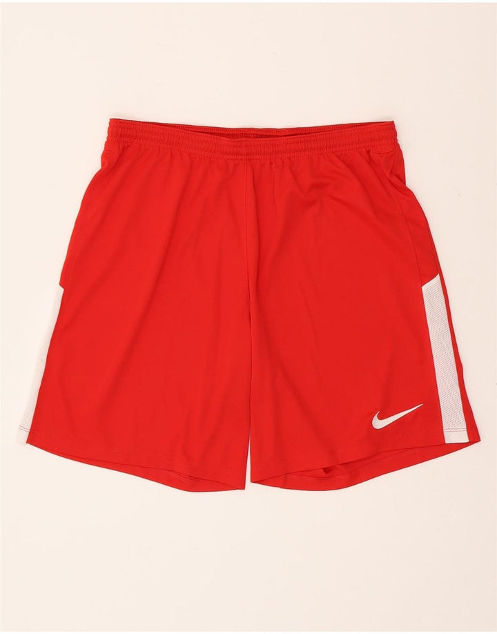 NIKE Short de sport Dri Fit Slim Fit pour homme, grand color block rouge