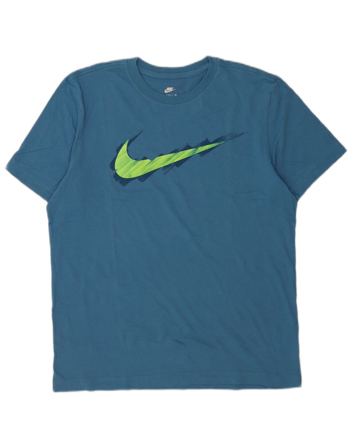 Nike T-Shirt Graphique Homme Bleu Moyen Coton
