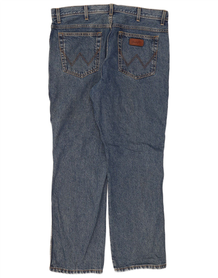 Wrangler Jean droit coupe droite W38 L30 pour homme en coton bleu