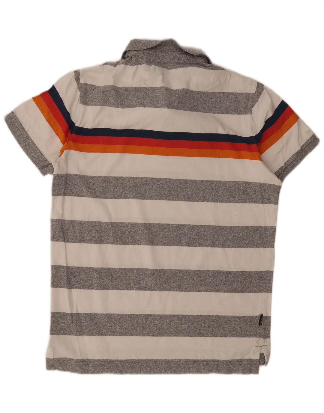 Superdry Polo Homme Large Gris Rayé Coton