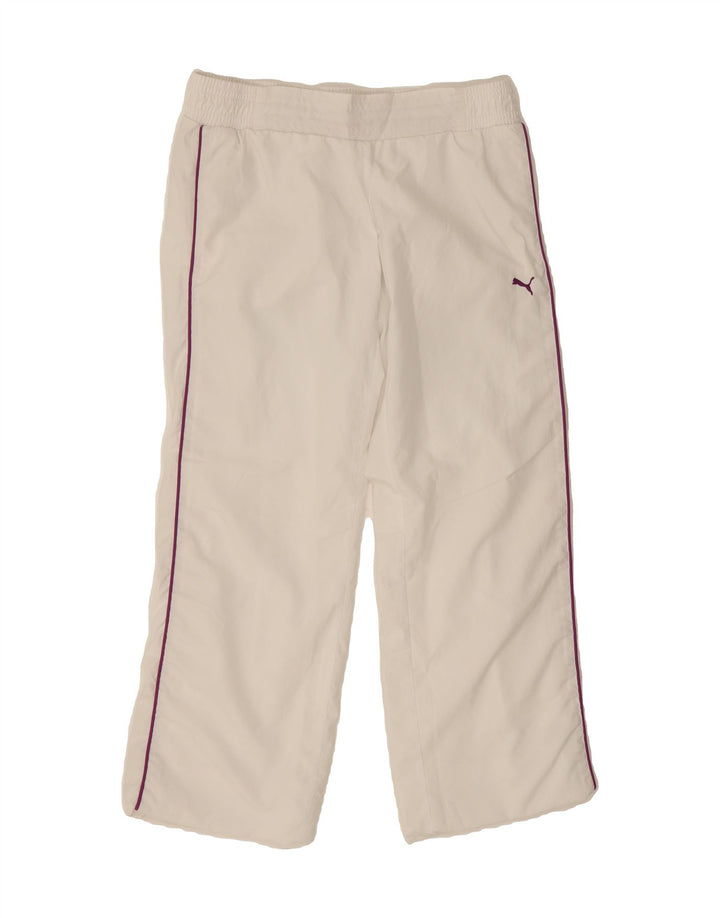 PUMA Womens Tracksuit Trousers UK 14 Large  White Polyester Vintage Puma and Second-Hand Puma from Messina Hembry 
