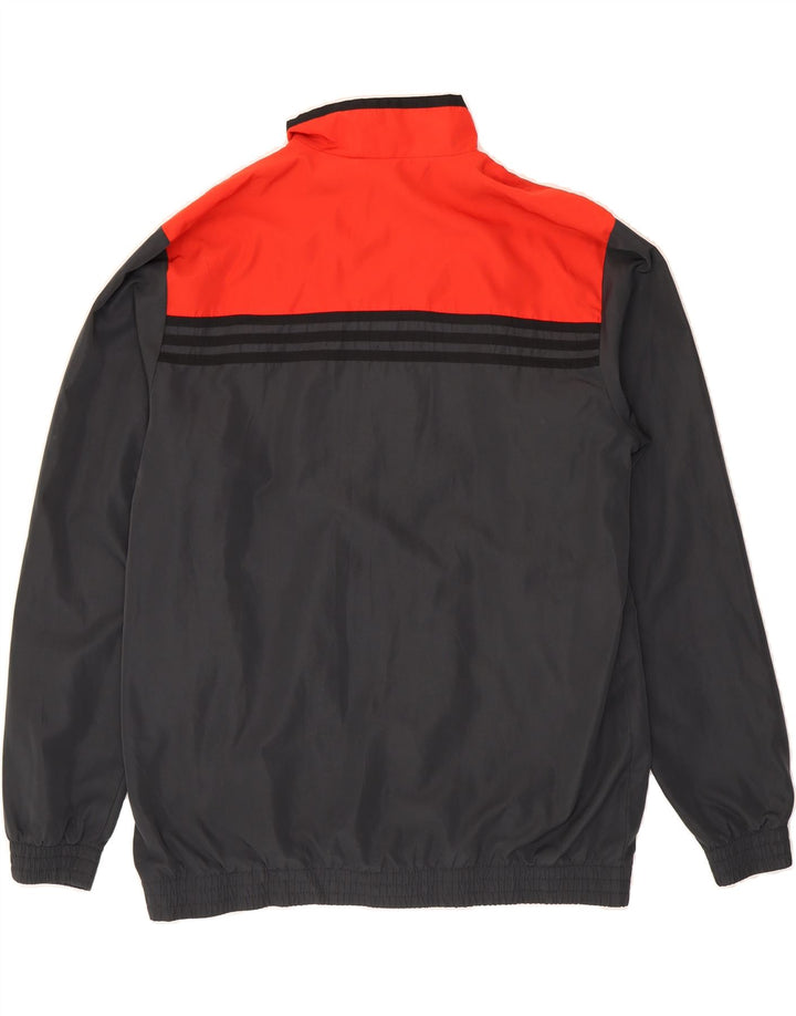 ADIDAS Mens Tracksuit Top Jacket UK 44/46 Large Grey Colourblock Polyester Vintage Adidas and Second-Hand Adidas from Messina Hembry 