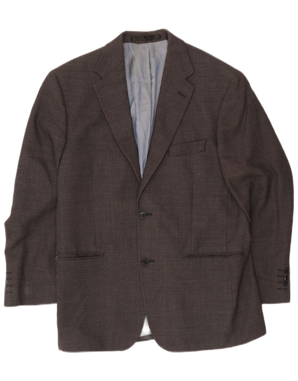 Marks & Spencer Veste blazer courte pour homme UK 40 Bleu marine moyen à carreaux