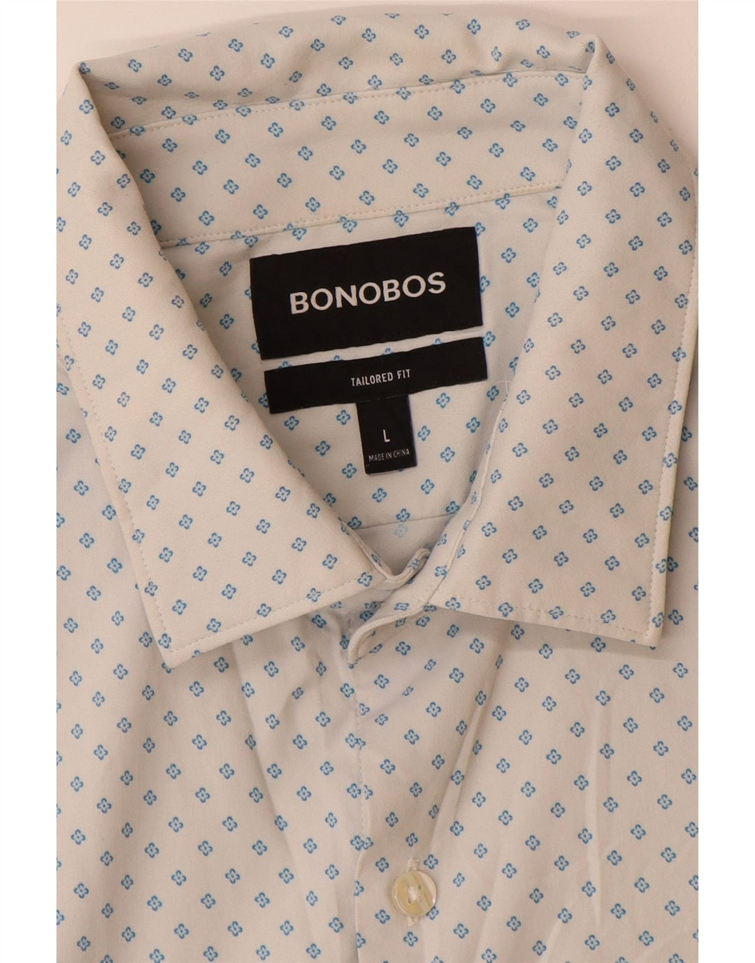 BONOBOS Chemise à manches courtes pour homme en nylon floral blanc