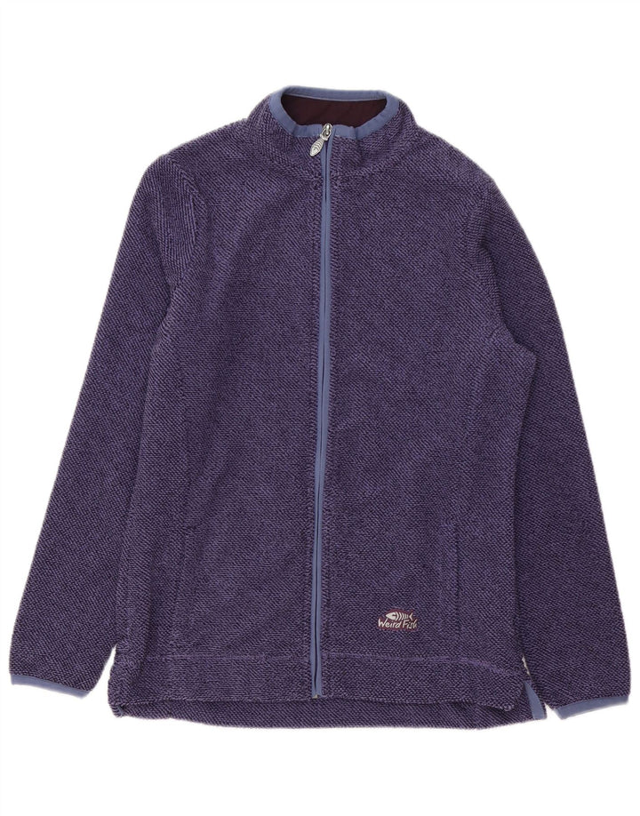WEIRD FISH Veste de survêtement surdimensionnée pour femme UK 10 Petit Violet