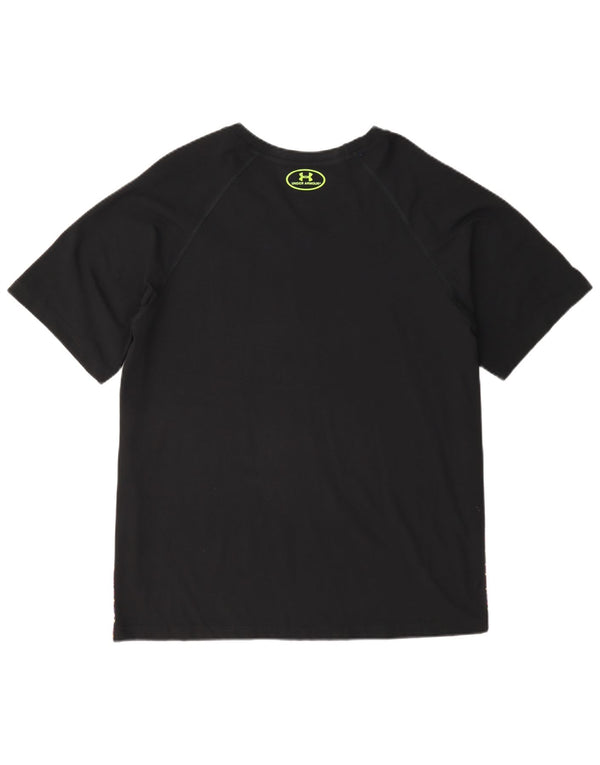 Under Armour Heat Gear T-Shirt Top 2XL Homme Noir Moucheté