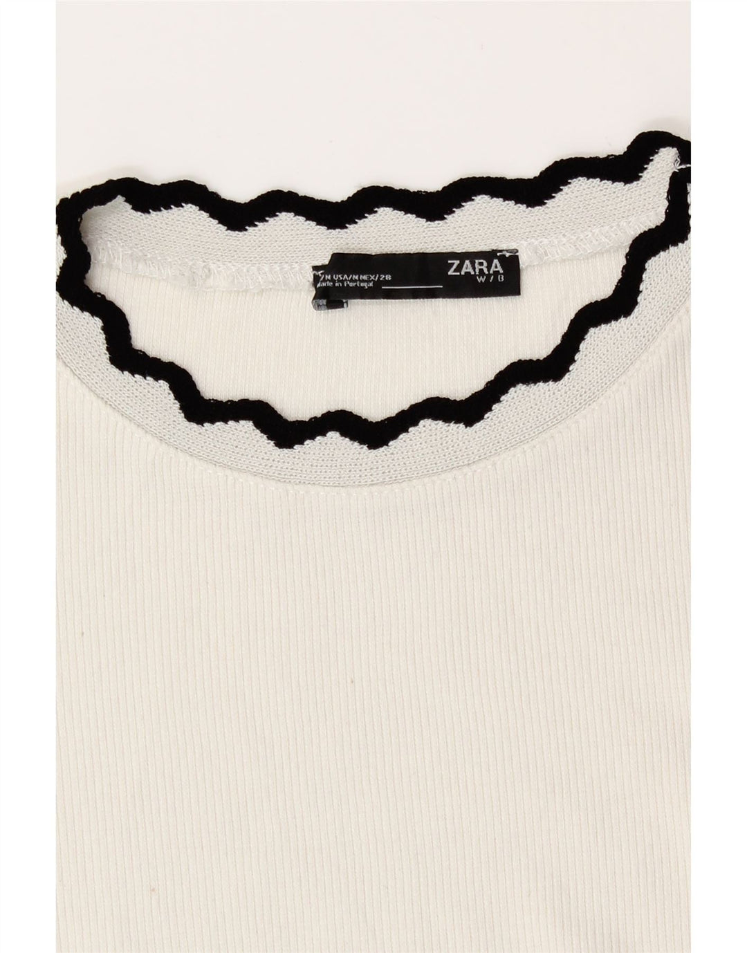 Zara Womens Crop Top Manches Longues UK 12 Moyen Blanc