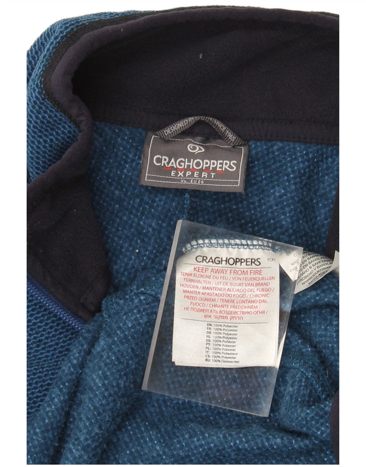CRAGHOPPERS Pull Polaire Col Zippé Homme XL Bleu Polyester