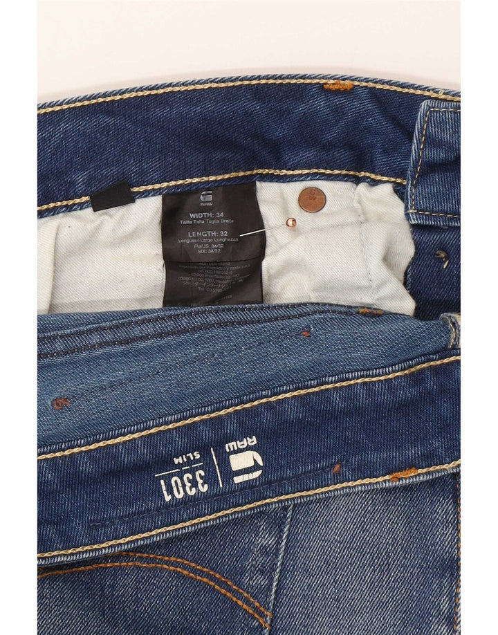 G-Star Jean Slim Homme W34 L32 Bleu Coton