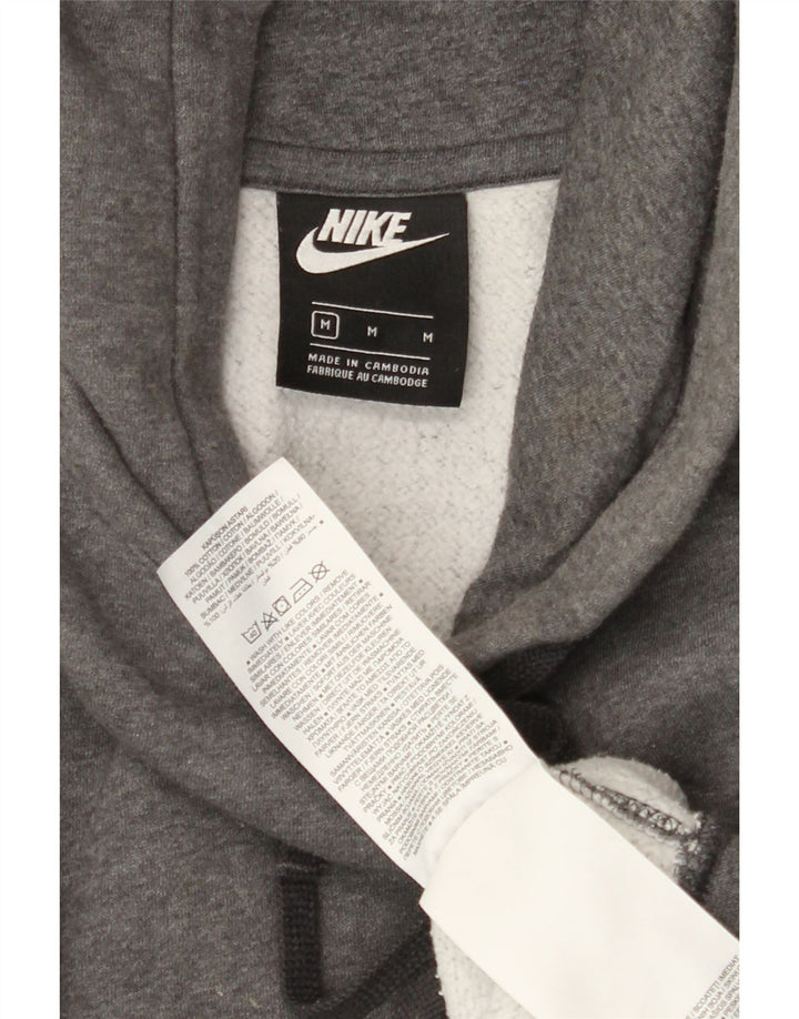 NIKE Womens Oversized Hoodie Jumper UK 14 Medium Grey Cotton Vintage Nike and Second-Hand Nike from Messina Hembry 
