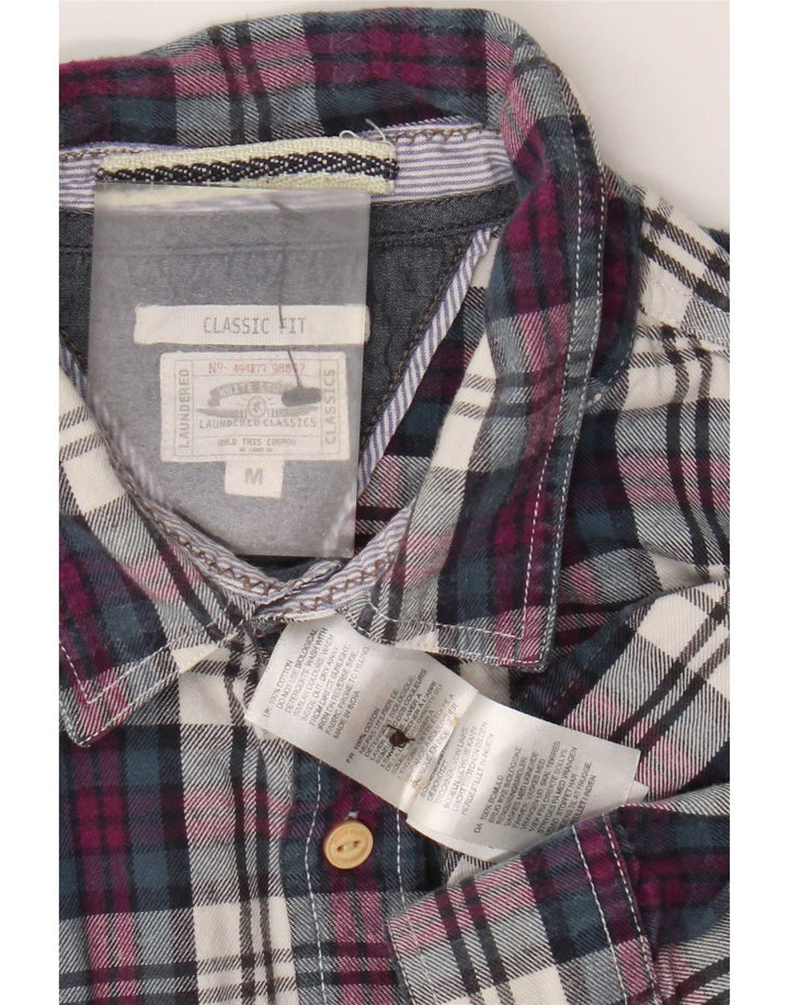 Chemise White Stuff Homme Coupe Classique en Flanelle Coton à Carreaux Violet Moyen
