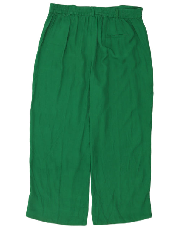 Zara Pantalon Chino Large Femme 2XL W34 L28 Vert
