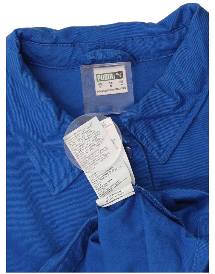 PUMA Veste Bomber Courte Femme UK 14 Bleu Moyen Coton