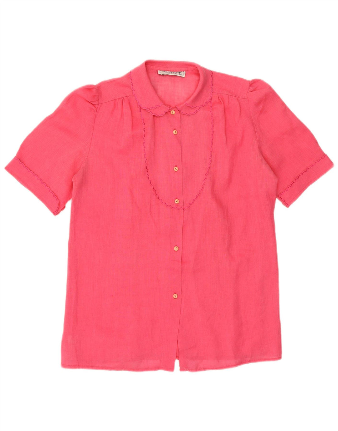 VINTAGE Chemisier à manches courtes pour femme IT 44 Rose moyen