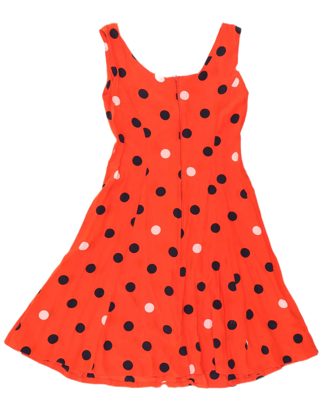 vintage Womens Sundress UK 14 Moyen Rouge À Pois