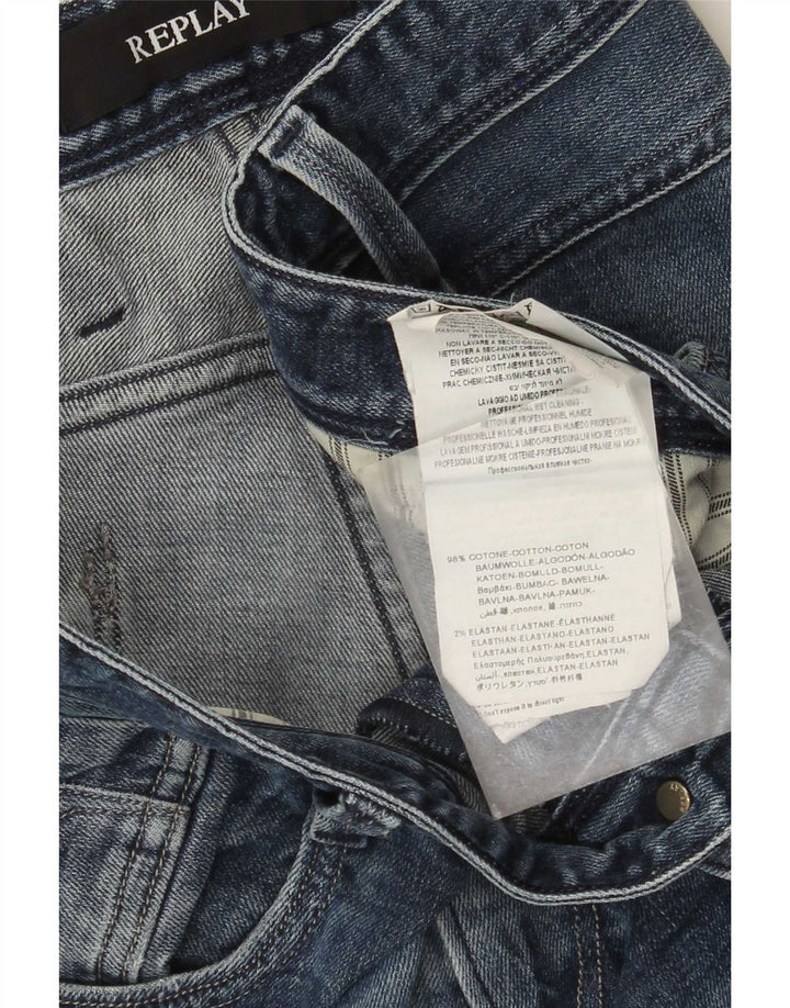 Replay Jean Slim Femme W34 L32 Bleu Coton