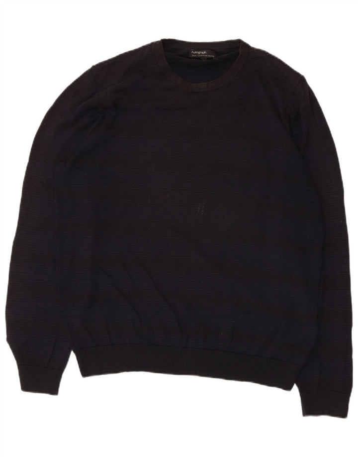 Marks & Spencer Pull à col rond Autograph Homme Bleu Marine Moyen