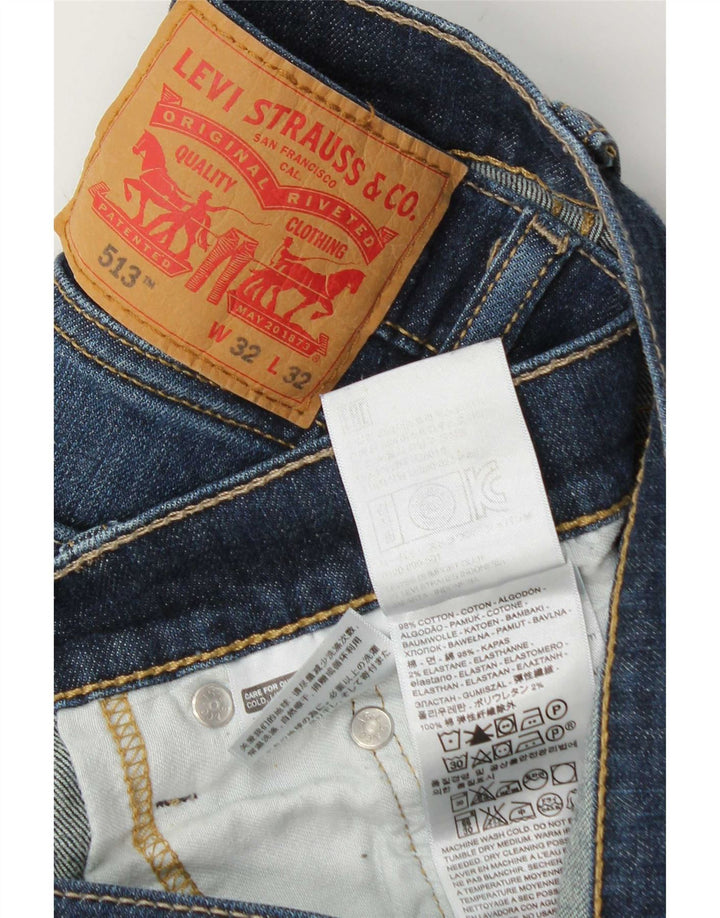 Levi's Jean Droit 513 Homme Bleu W32 L32 Coton