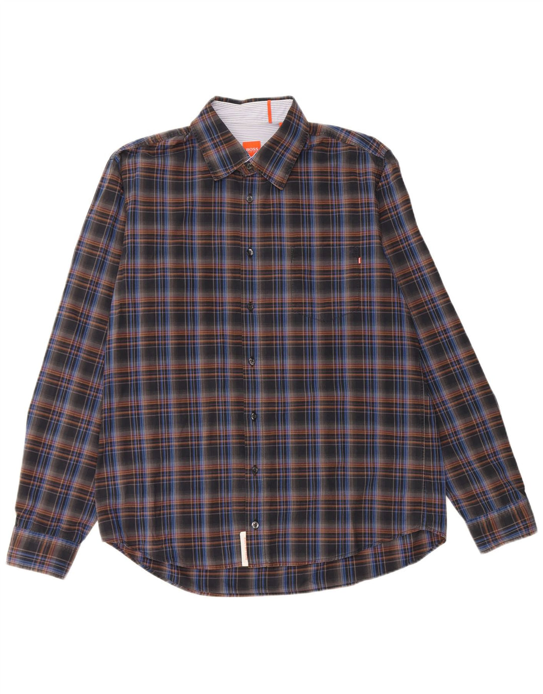 Hugo Boss Chemise Homme Grand Carreau Noir Coton